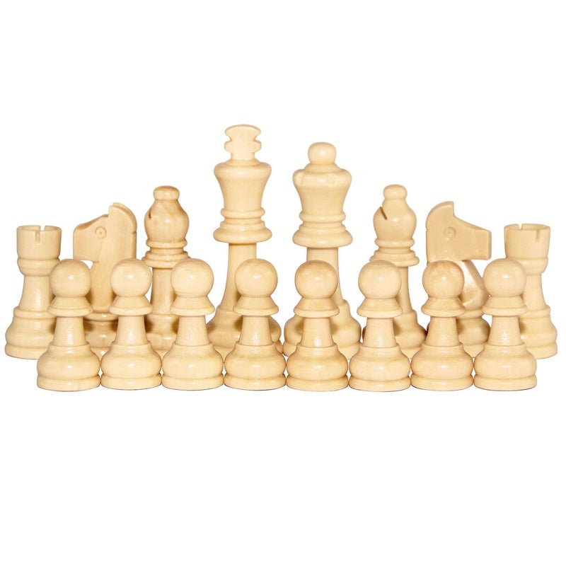 ASNEY Wooden Chess Pieces, Tournament Staunton Wood Chessmen Pieces Only, 3.15â€ King Figures Chess Game Pawns Figurine Pieces, Includes Storage Bag - Image 5